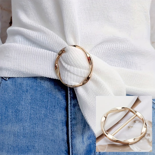 5pcs Metal Scarf & T-Shirt Clips - Knitting & Waist Cinching